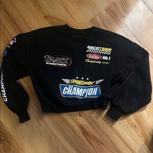 Champion Black Racing Sweatshirt